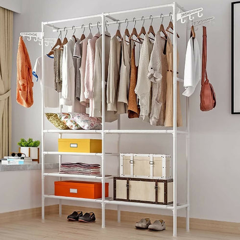 Heavy Duty Garment Rack Adjustable Wire Shelving Clothes Rack