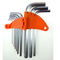 9pcs Non Magnetic Long Arm 1.5 2 2.5 3 4 5 6 8 10 mm Flat square Head Plastic Folding Hex Allen Key Wrench Set Spanner