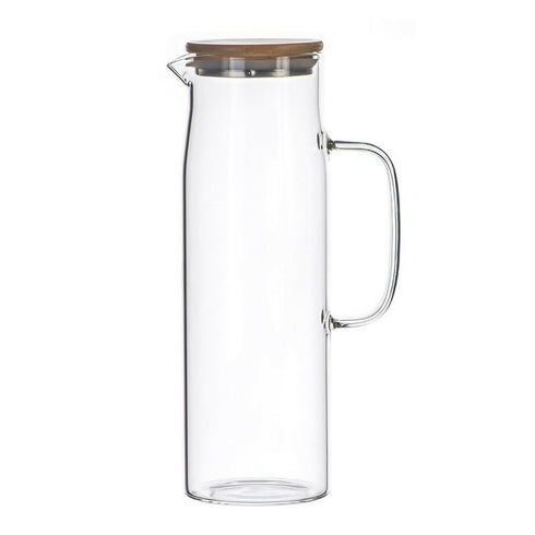 Glass Pitcher with Stainless Steel Cap - Cold/Hot Water
