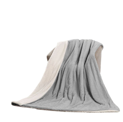 Striped Corduroy Blanket for Couch