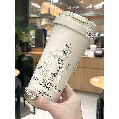 Beautiful Flower Insulated Coffee Cup