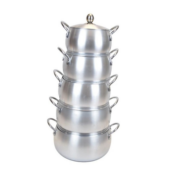 Aluminum Stainless Steel 10Piece Pot Set