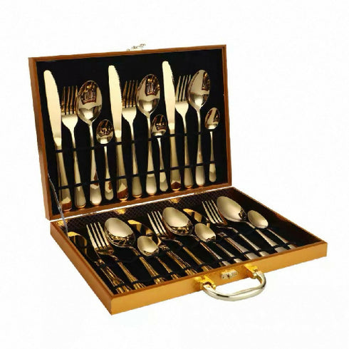 24Pcs Stainless Steel Cutlery Set