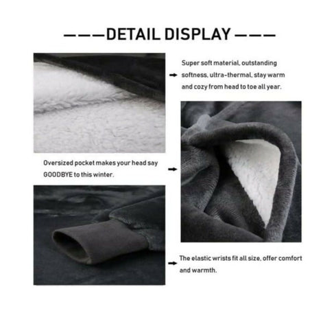 Oversized Winter Hoodie Blanket One Size Fits All