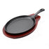 Cast Iron Sizzling Plate With Wooden Base