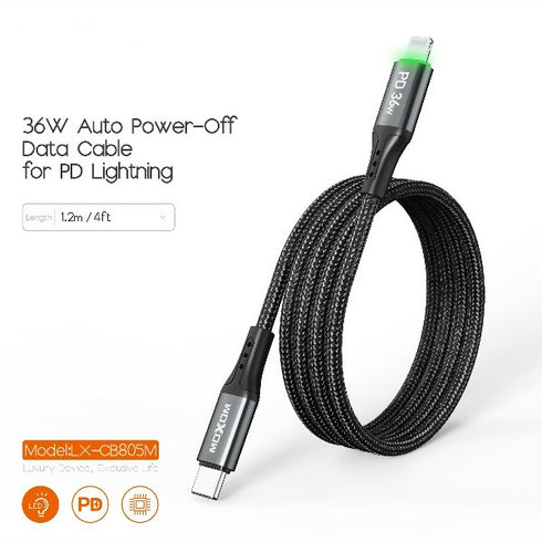 LX-CB805m 36W C-L Auto-Off Data Cable Black