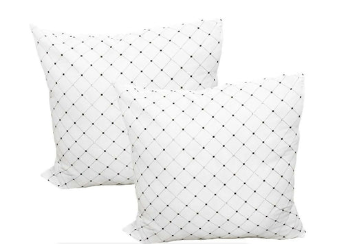 Set of 2 Soft Non-Shrink Silk Mat Continental Pillow
