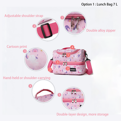 Double Decker Cooler Insulated Lunch Bag