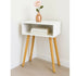 Counter Square Side Table - White Bedside Pedestal