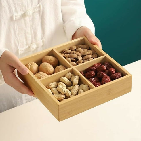 Wood Nuts Storage Platter Tray