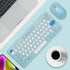 Mini Wireless Keyboard and Mouse Set - Blue, White
