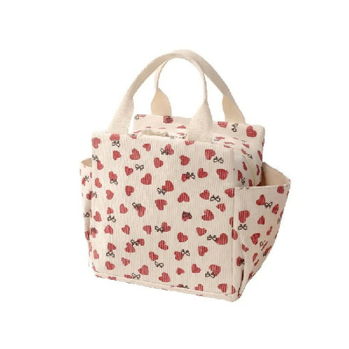 Lunch Bag Corduroy Cartoon Picnic Bento Bag