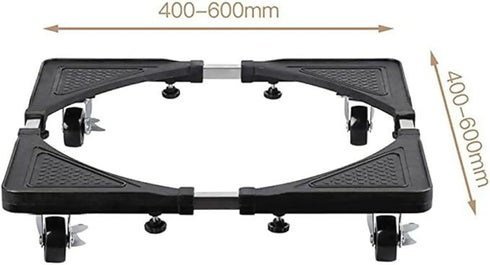 Adjustable Washing Machine Refrigerator Stand with 360° Wheels