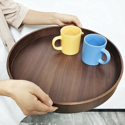 Modern Sturdy Circle Serving Fancy Tray: