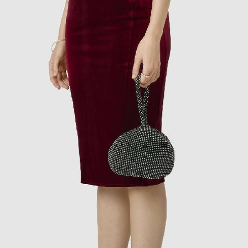 Shiny Triangle Rhinestone Evening Bag