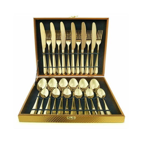 24 Piece Stainless Steel Cutlery Set