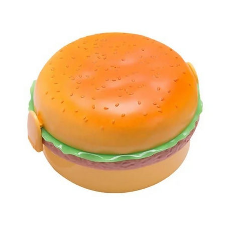 Microwavable Portable Plastic Multilayer Burger Shape Lunch Box