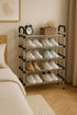 Standing Metal Coat Rack with 7 Storage Shelves