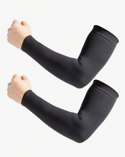 UV Protection Arm Sleeves For Outdoor Sporting Activities (Unisex) - Black