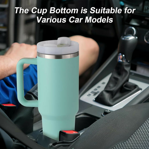 1.2L Tumbler with Handle Straw Lid, Stainless Steel Travel Mug - Lake Blue