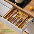 Expandable Utensil Organizer Drawer Bamboo Cutlery Tray