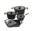 10 PCS Non-stick Casserole Pot Set With Wooden Lid