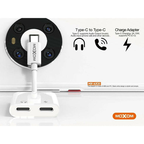 Type-C to Type-C + Charger Adapter - Mx-Ax20