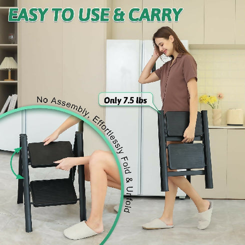 Portable 2 -Step Folding Ladder