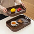 Wooden Serving Tray Rectagular Dark Brown