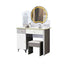 Makeup Vanity Corner Dressing Table with LED Mirror & Stool