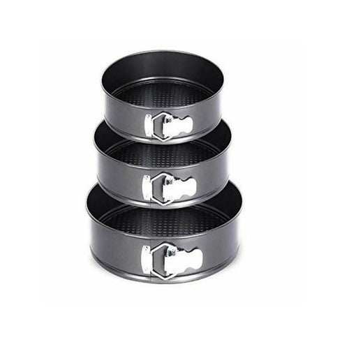 3 Piece Round Springform Cake Mould With Oil Spray Bottle Set