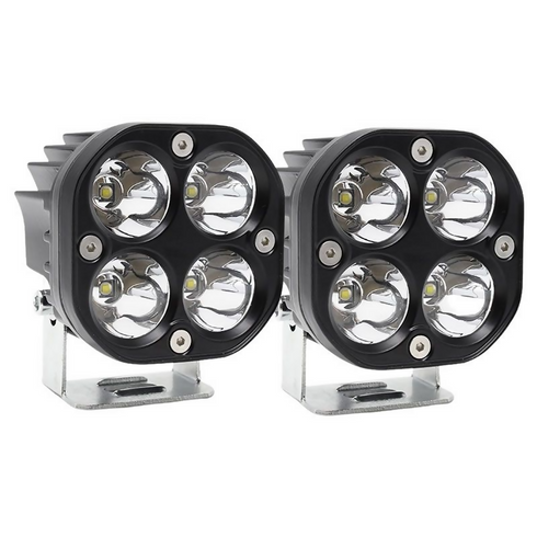 Set of 2 LED Square High-Performance Driving Light Spotlights