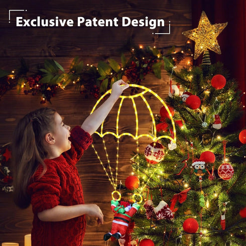 LED Christmas Parachute Lights with Santa Claus