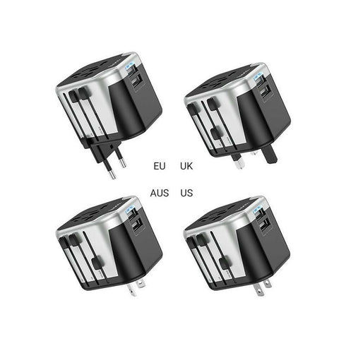 2 USB+1 AC5 Socket Universal Conversion Wall Charger