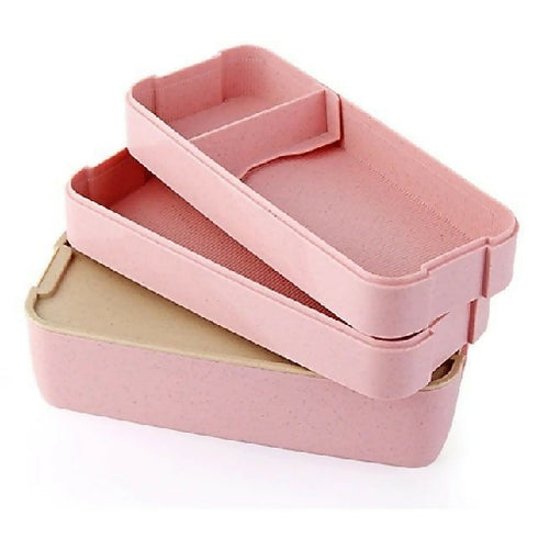 Eco-Friendly 3-Layer Lunchbox & Stainless Steel Vacuum Flask