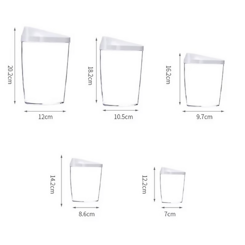 10 pcs Household Plastic Kitchen Storage Jar Food Candy Whole Grains Nuts Storage Sealed Jar Transparent Storage Jar