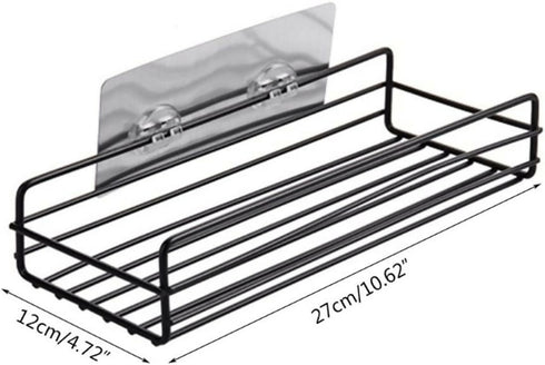 Bathroom Shelf Corner Shower Caddy Adhesive No Drilling Iron Kitchen Shelf Seasoning Bottles Holde Storage Rack