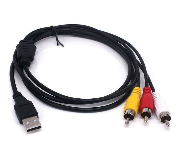 USB to 3RCA Male AV Cable
