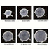 6-Piece Reusable Transparent Stretchable Silicone Lid Cover - Transparent
