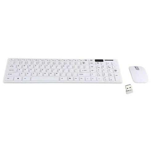Ultra-thin Wireless Keyboard And Mouse Combo Set - White