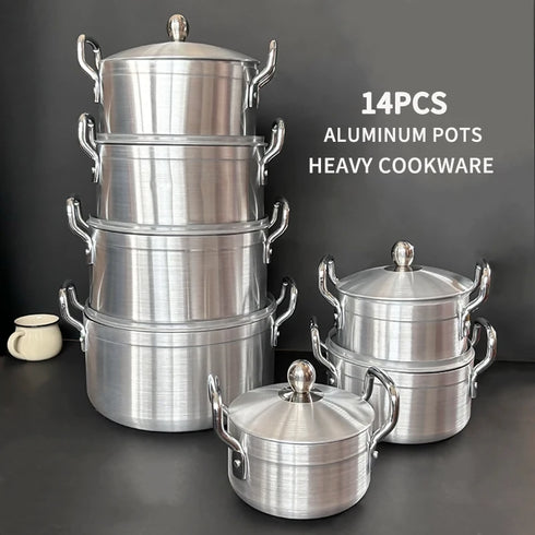 14pcs Aluminum Cookware Set