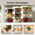 4-Piece Airtight Food Storage Containers | Stackable Fridge Organizer Boxes with Lids