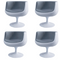 3Pcs Italian Design Leisure Coffee Cup Chair - grey