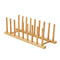 bamboo set Dish Plate Drain Rack Kitchen