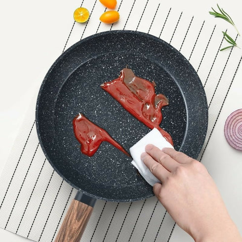 7Piece Nonstick Marble Coated Forged Aluminum Cookware Set