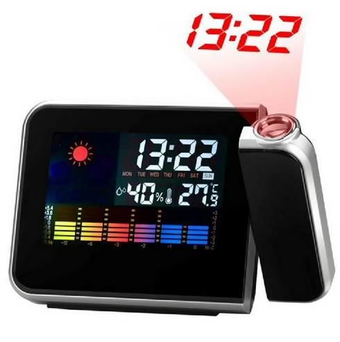 Digital LCD Alarm Clock Weather Station Projection Calenda
