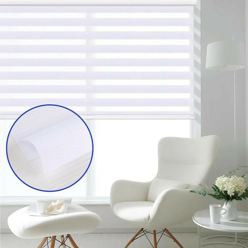 White Cotton Window Blinds-150x200cm
