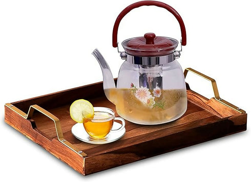Glass Tea Pot With Removable Stainless Steel Infuser