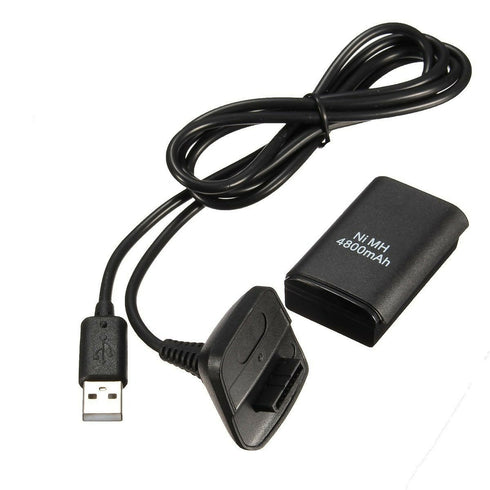 Xbox 360 Play Charge Kit Black - (Import Games Accessory)