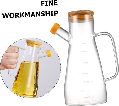 900Ml Transparent Glass Oil Bottle